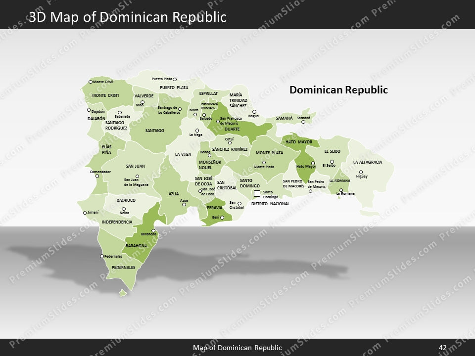 powerpoint map dominican republic