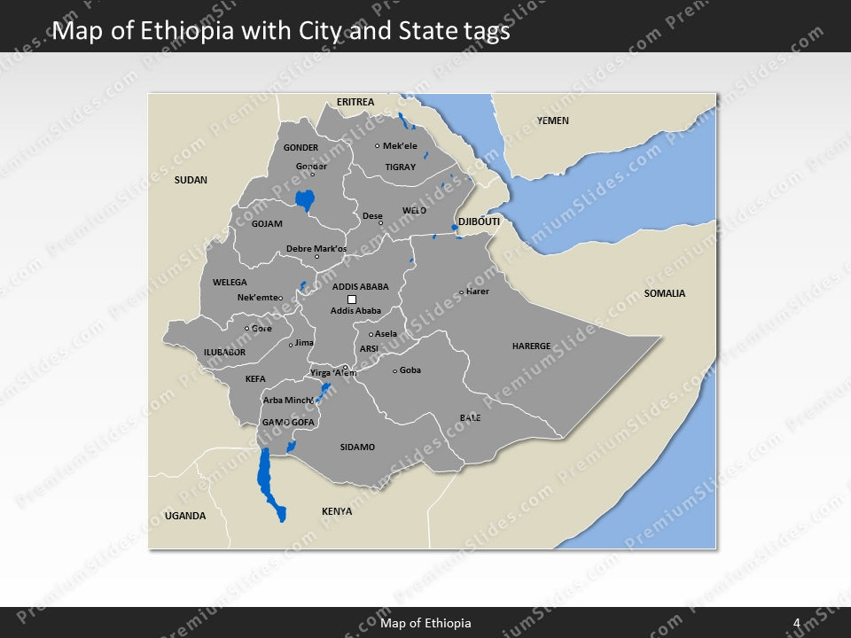 powerpoint map ethiopia