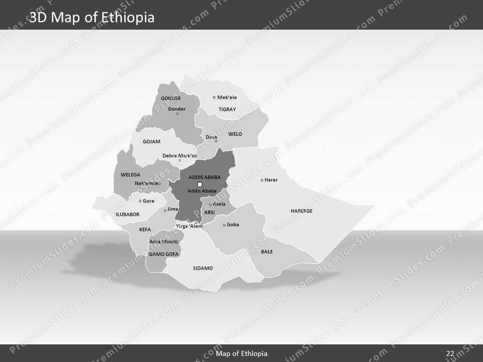 powerpoint map ethiopia