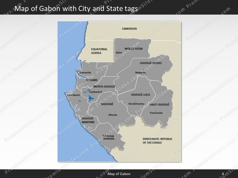 powerpoint map gabon