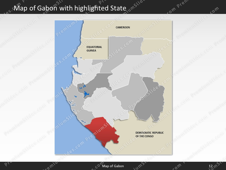 powerpoint map gabon