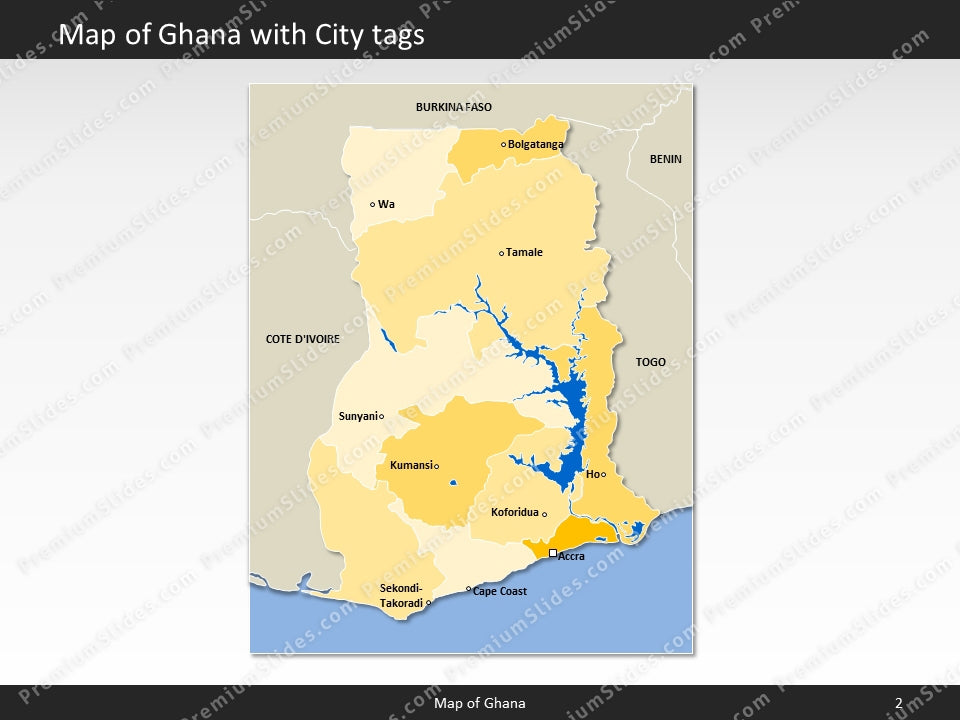 powerpoint map ghana