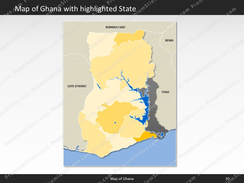 powerpoint map ghana