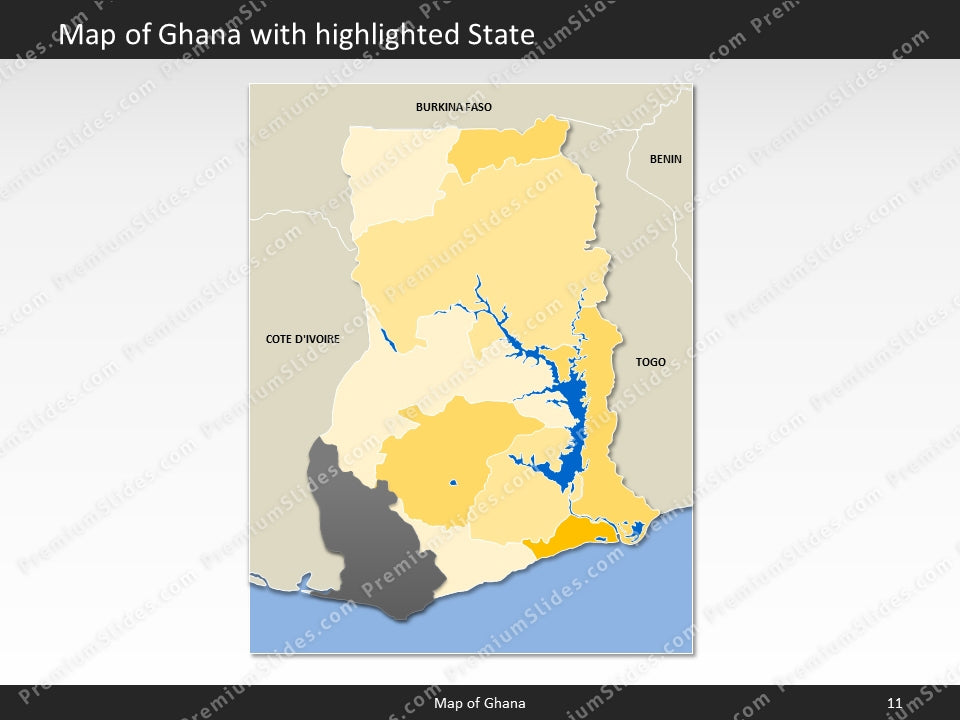 powerpoint map ghana
