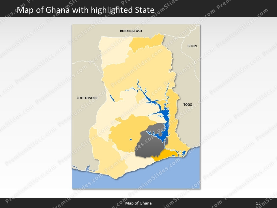 powerpoint map ghana