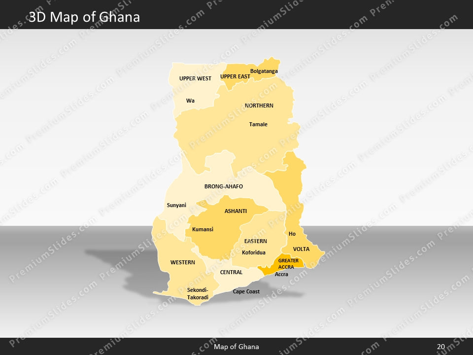 powerpoint map ghana
