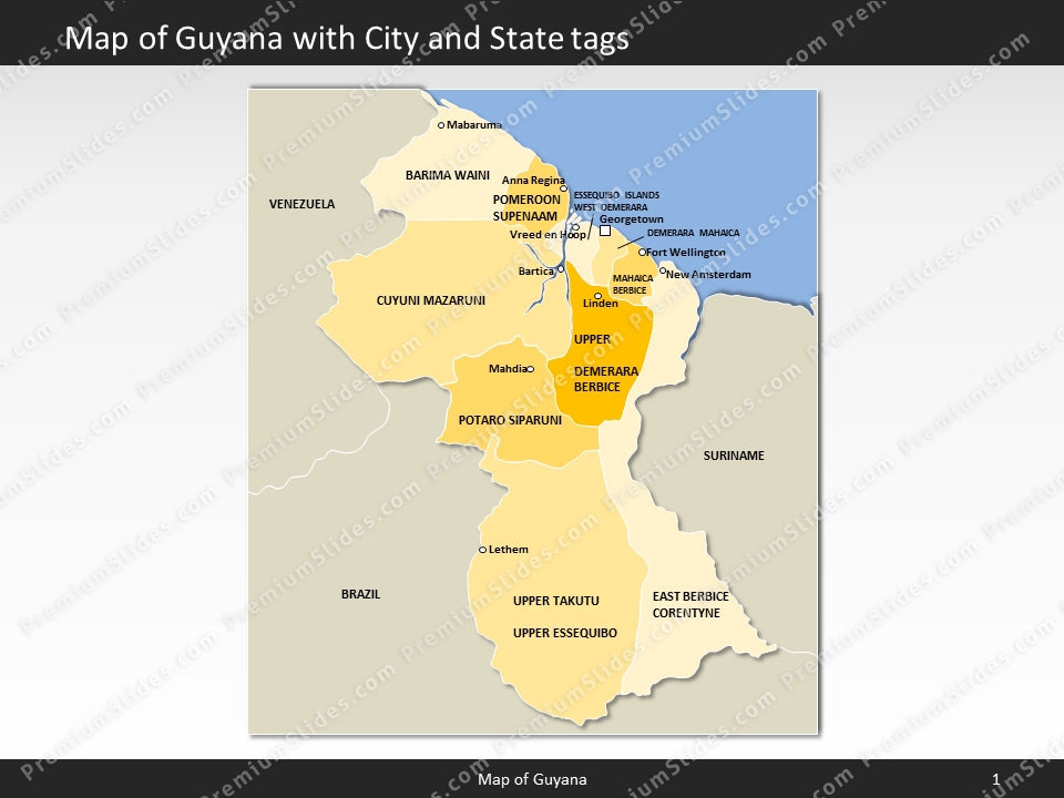 powerpoint map guyana