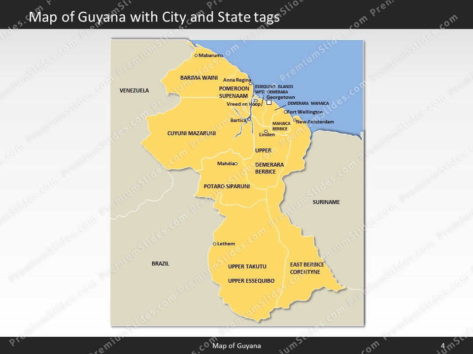powerpoint map guyana