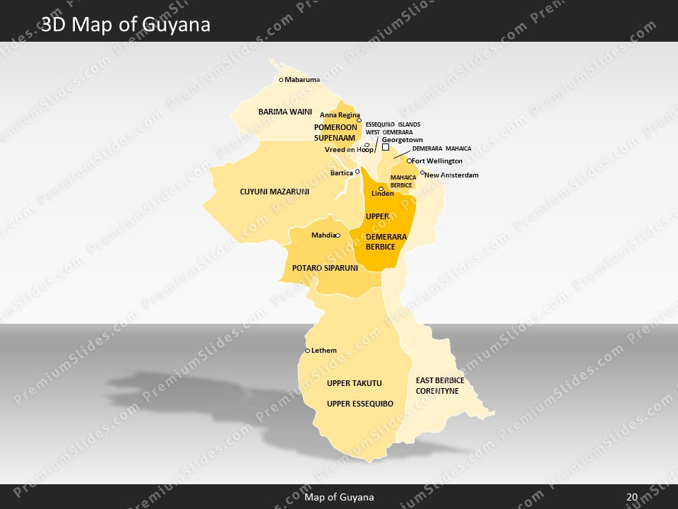 powerpoint map guyana