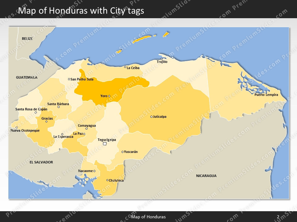 powerpoint map honduras