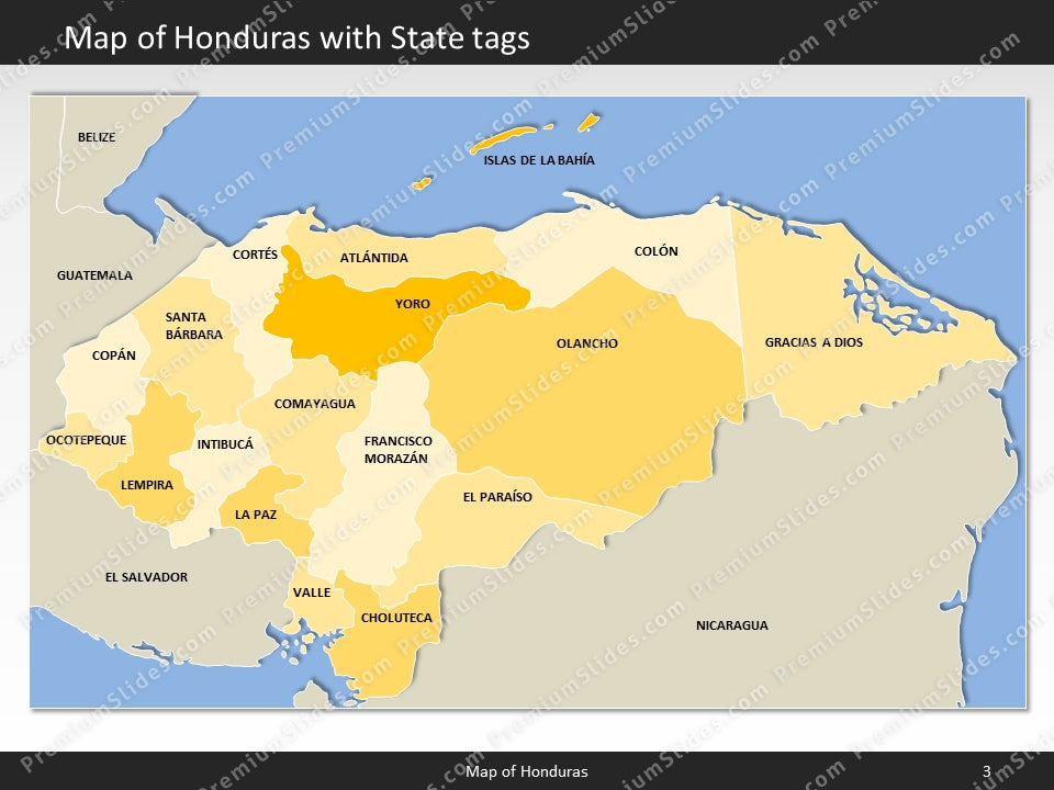 powerpoint map honduras