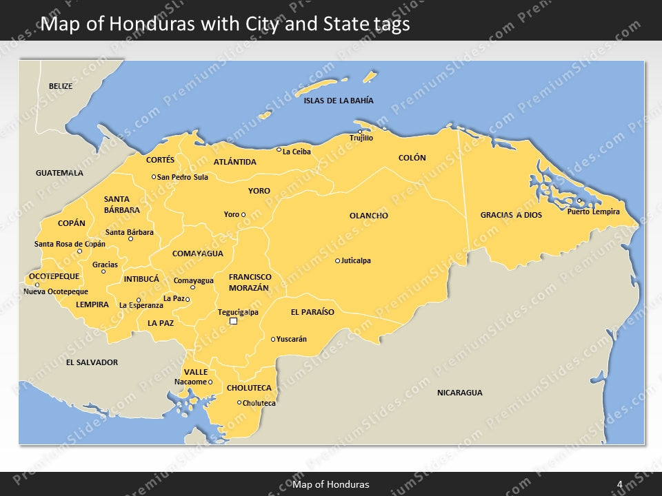 powerpoint map honduras