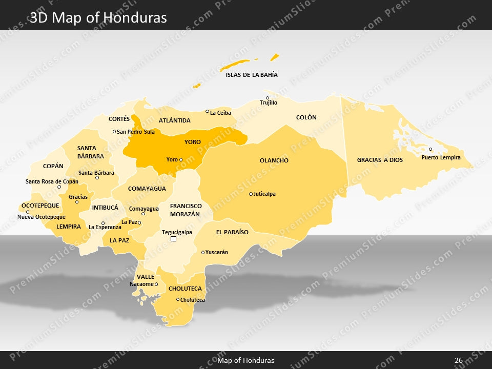 powerpoint map honduras