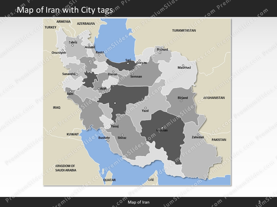 powerpoint map iran