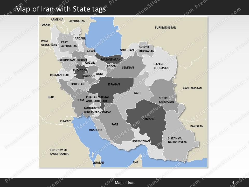 powerpoint map iran