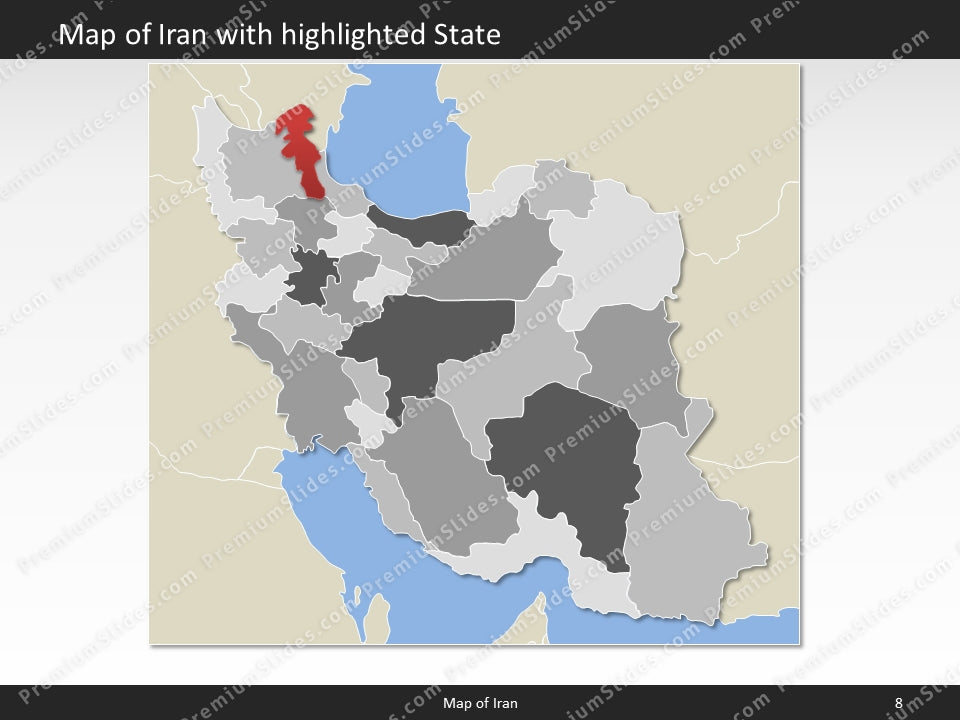 powerpoint map iran