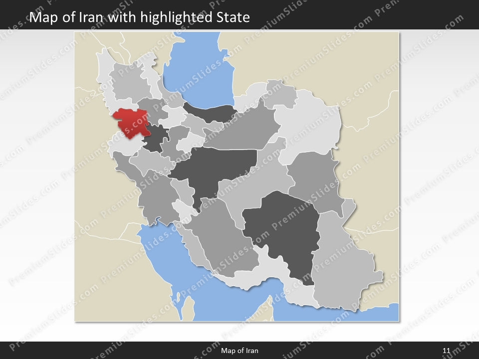 powerpoint map iran