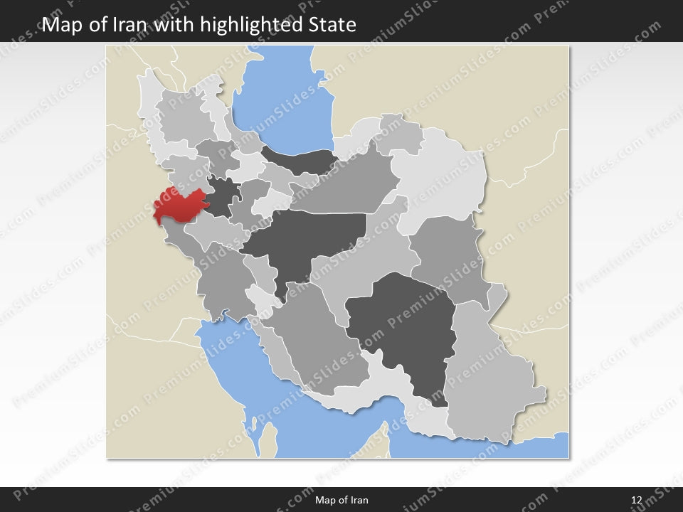 powerpoint map iran