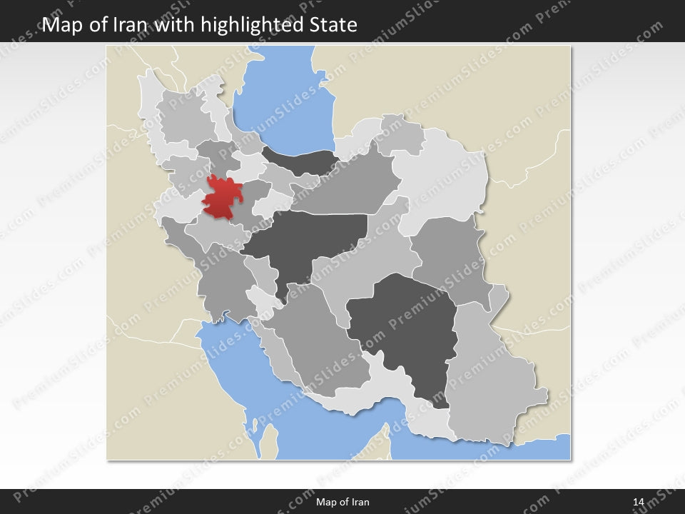 powerpoint map iran