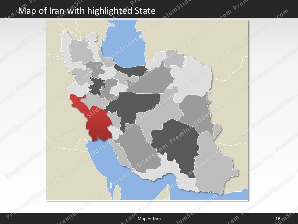 powerpoint map iran