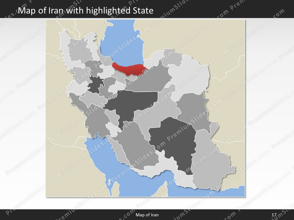powerpoint map iran
