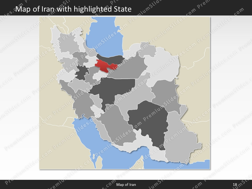 powerpoint map iran