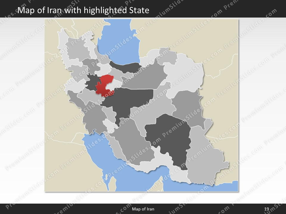 powerpoint map iran