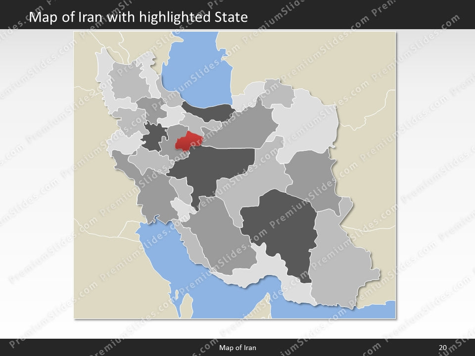 powerpoint map iran