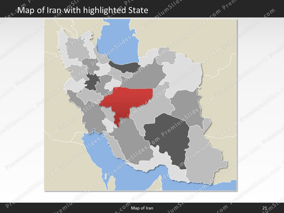 powerpoint map iran