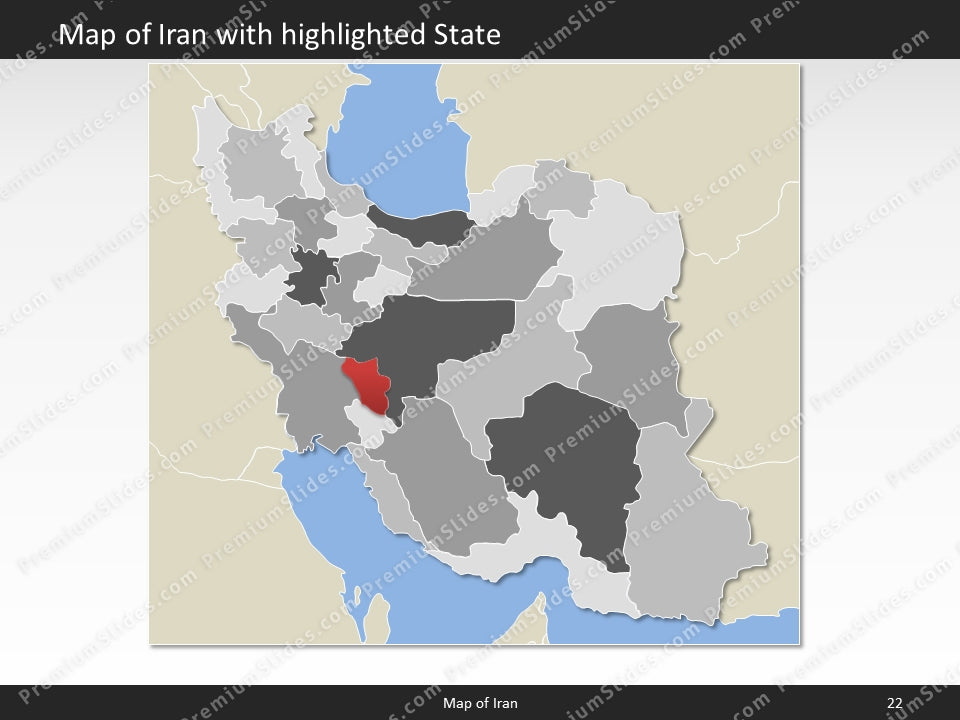 powerpoint map iran