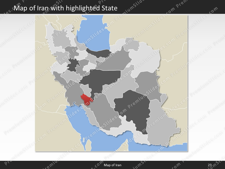 powerpoint map iran
