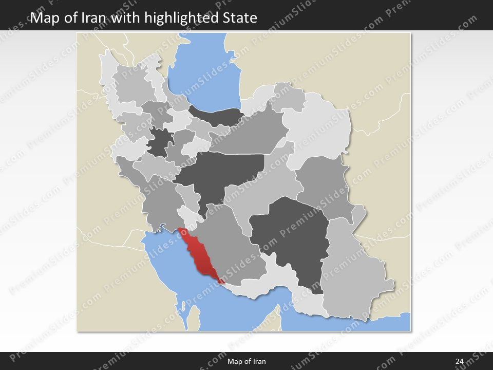 powerpoint map iran