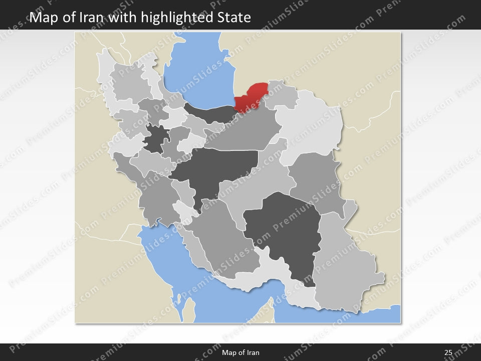 powerpoint map iran