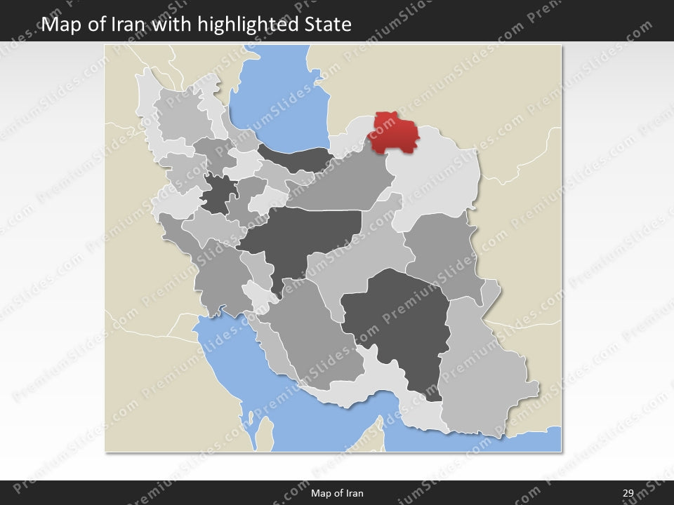 powerpoint map iran