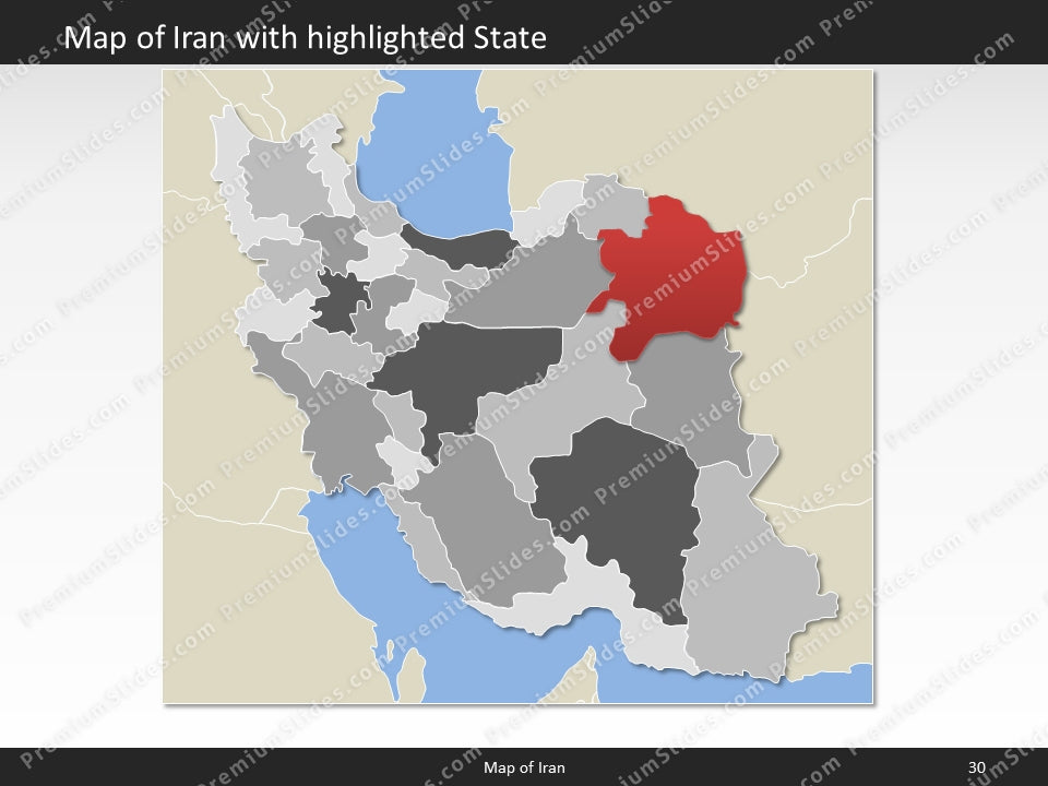 powerpoint map iran