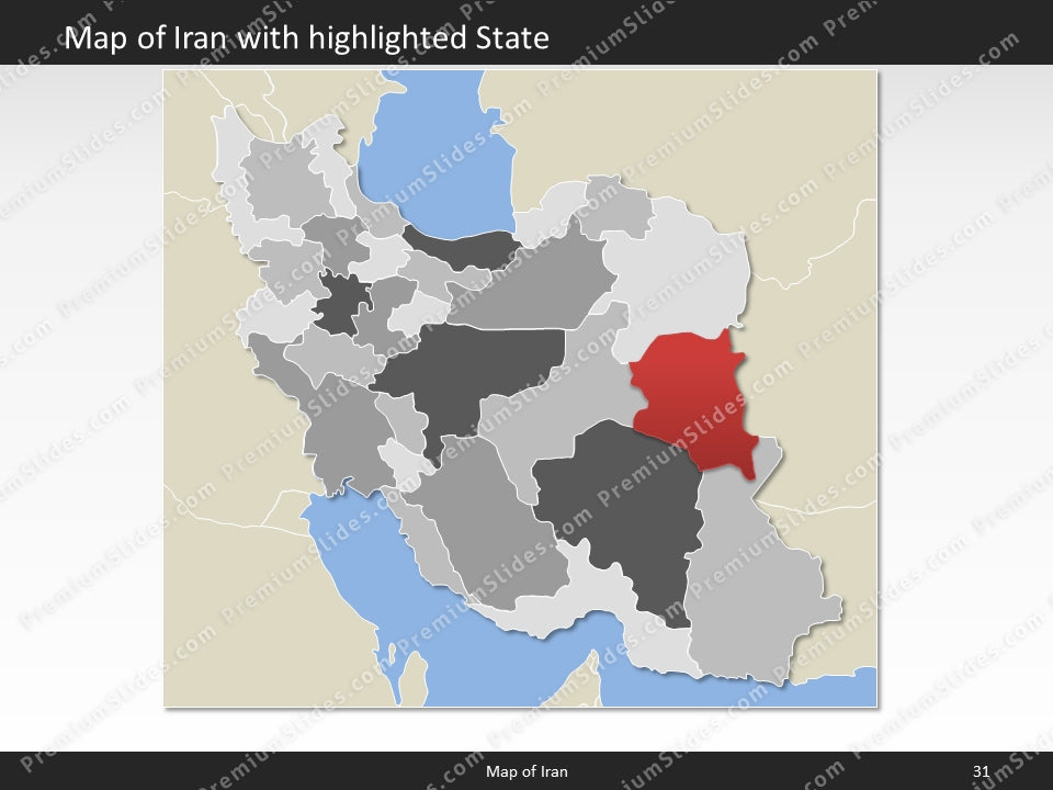 powerpoint map iran