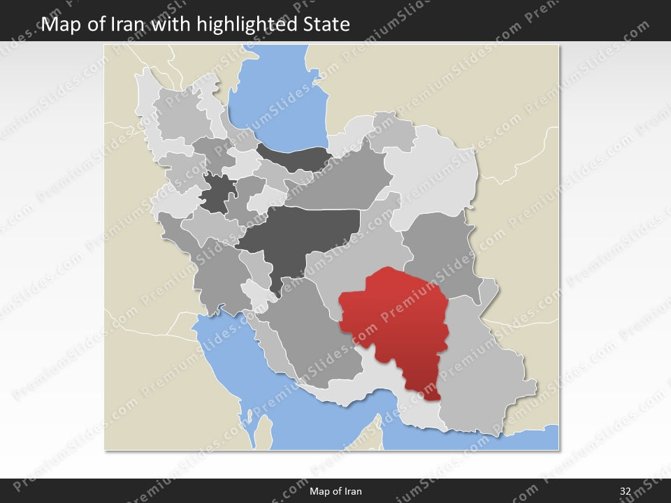 powerpoint map iran