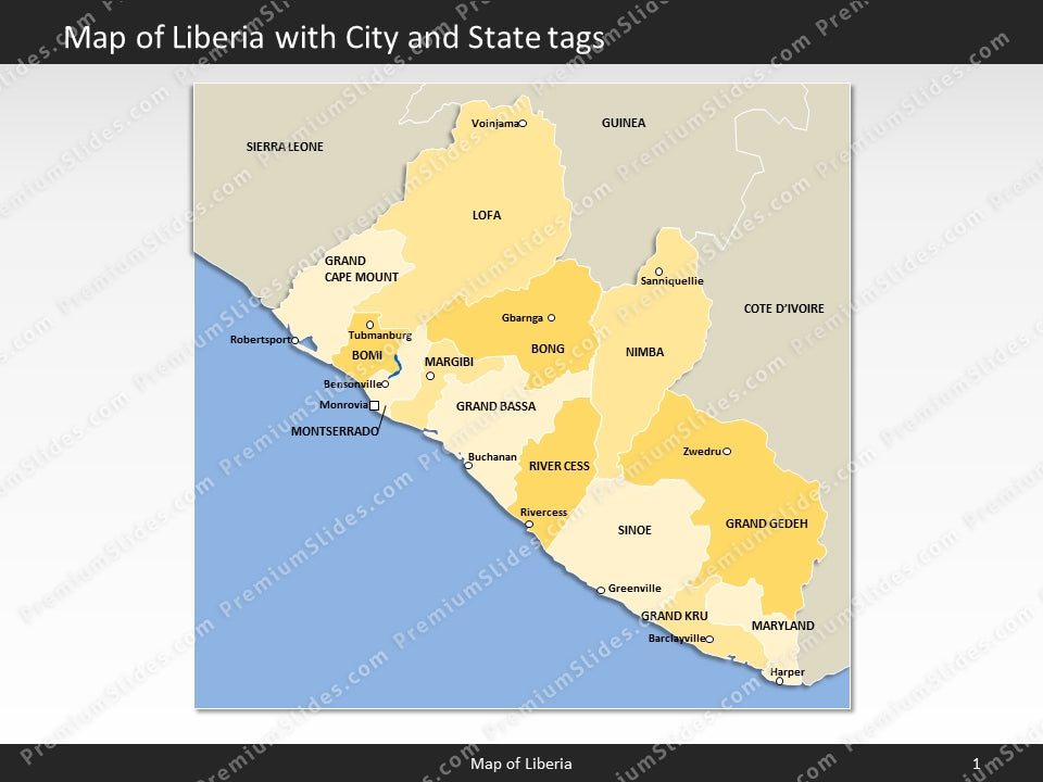 powerpoint map liberia
