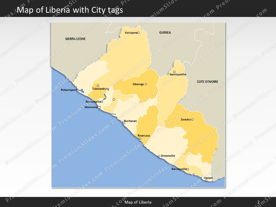 powerpoint map liberia