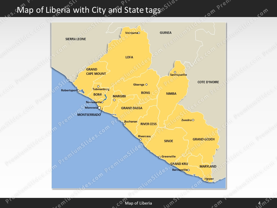 powerpoint map liberia