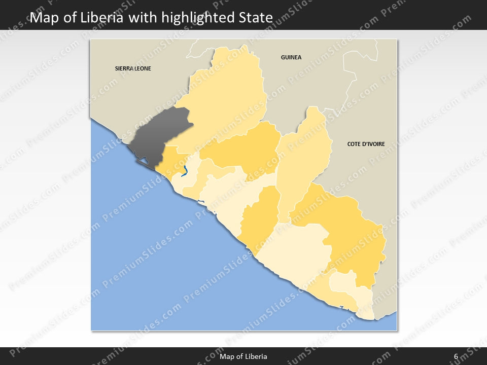 powerpoint map liberia
