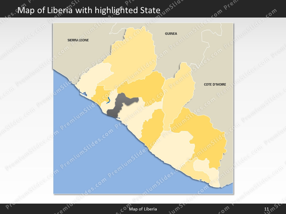 powerpoint map liberia