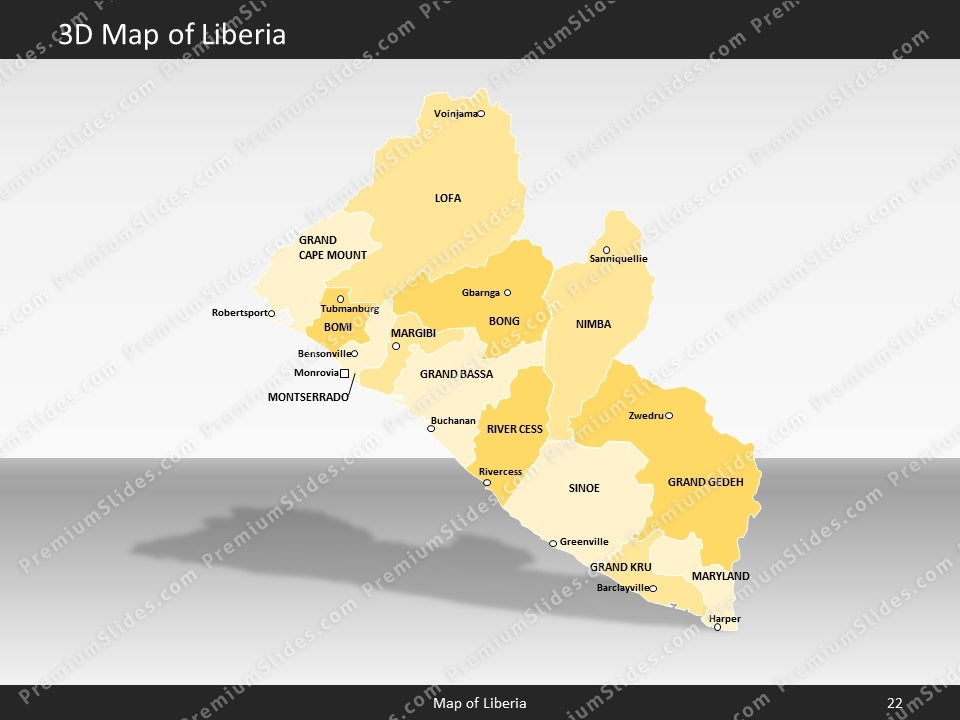 powerpoint map liberia
