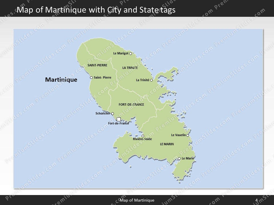powerpoint map martinique
