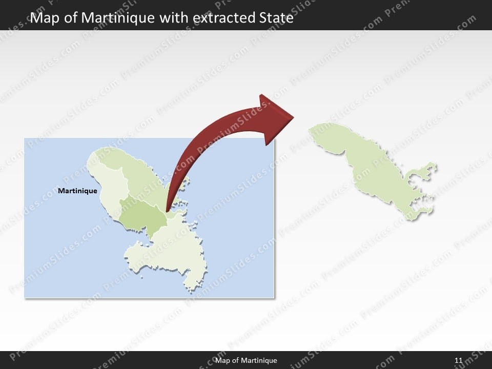 powerpoint map martinique