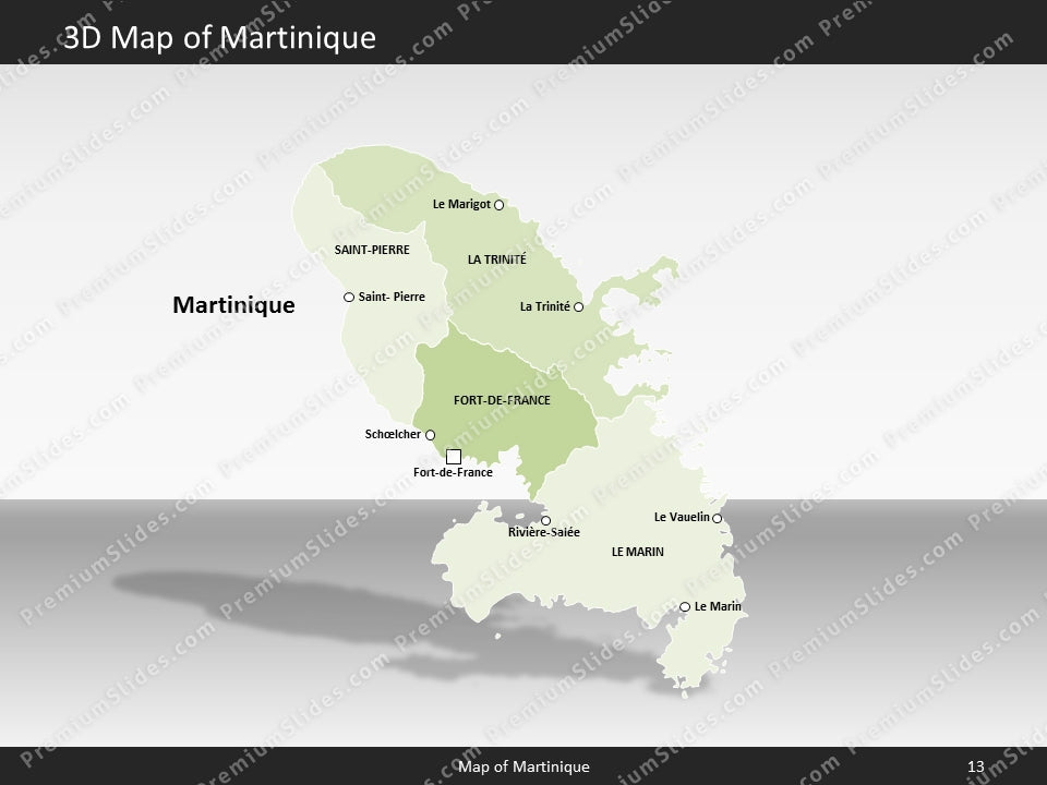powerpoint map martinique