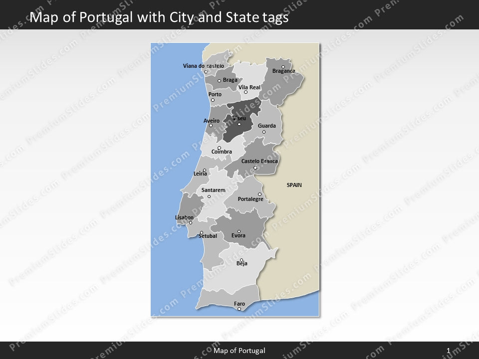 powerpoint map portugal