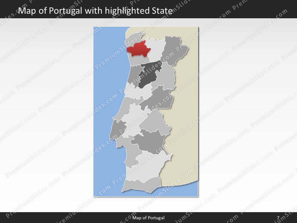 powerpoint map portugal