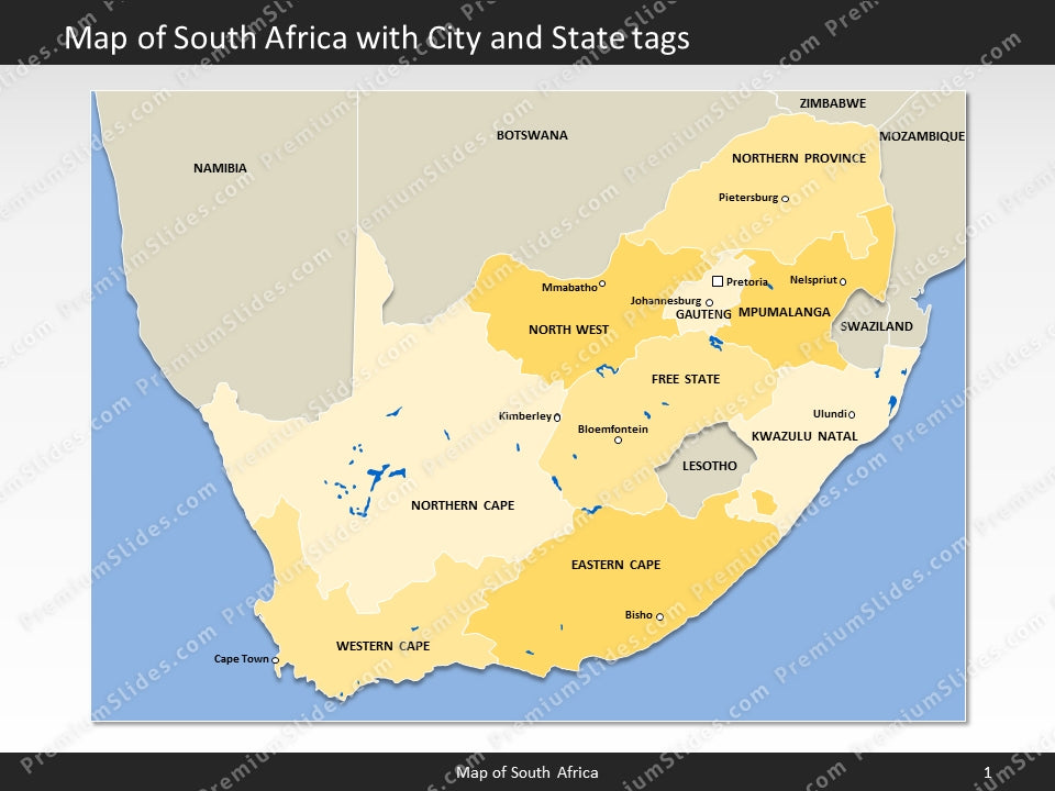 powerpoint map south africa