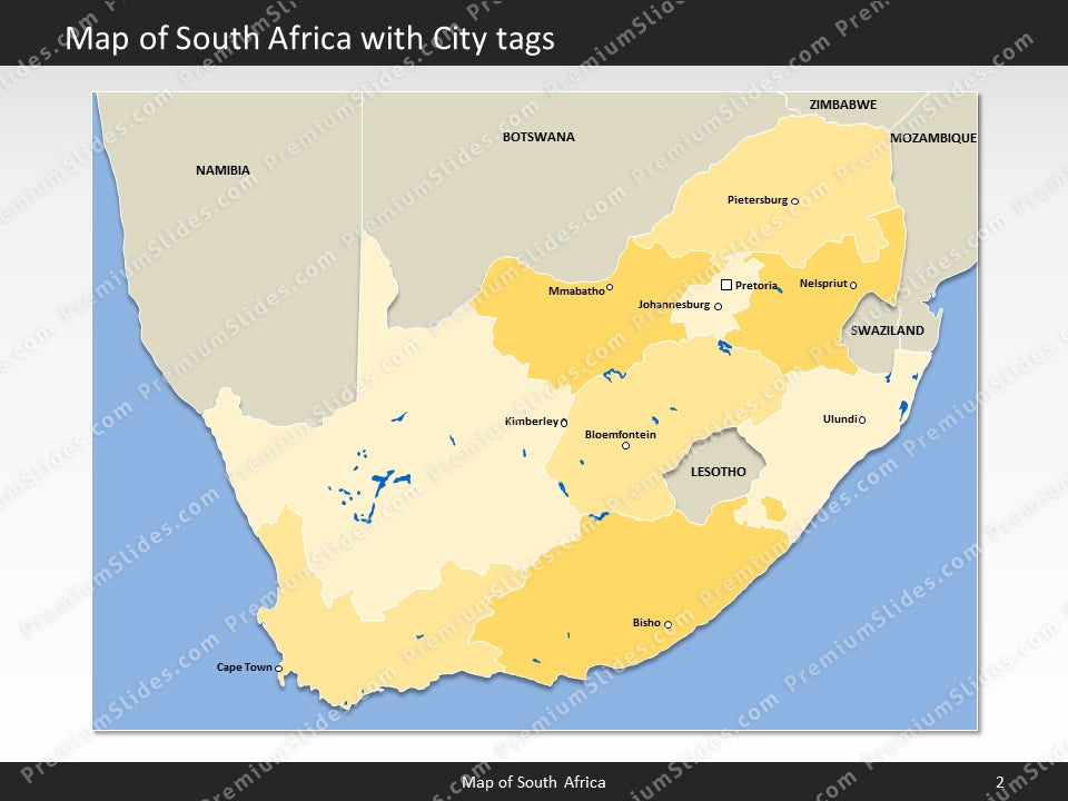 powerpoint map south africa